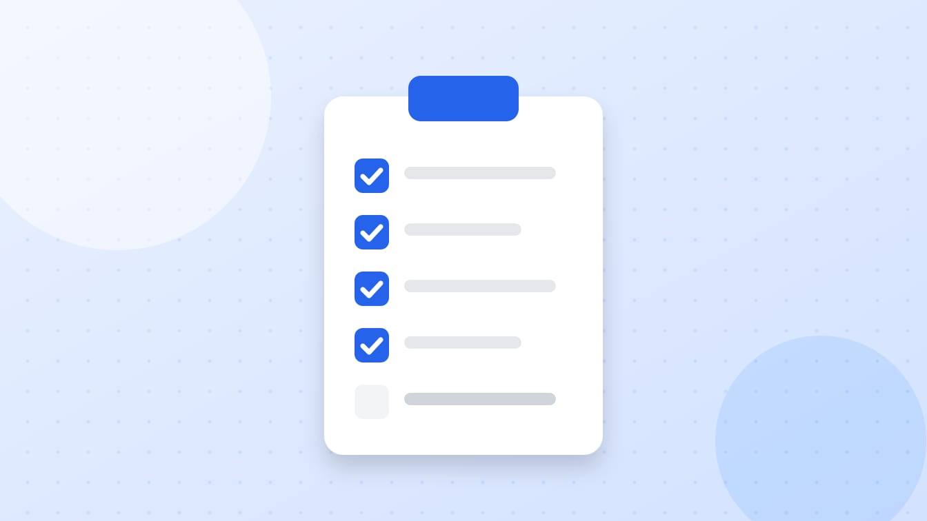 An illustration of a clipboard with checked boxes
