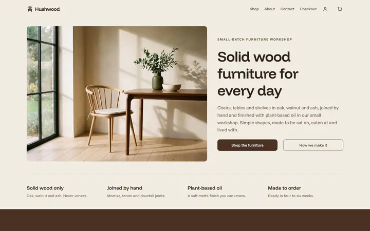 Wood furniture
