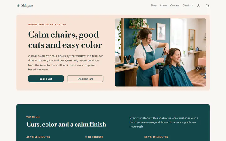 Hair salon