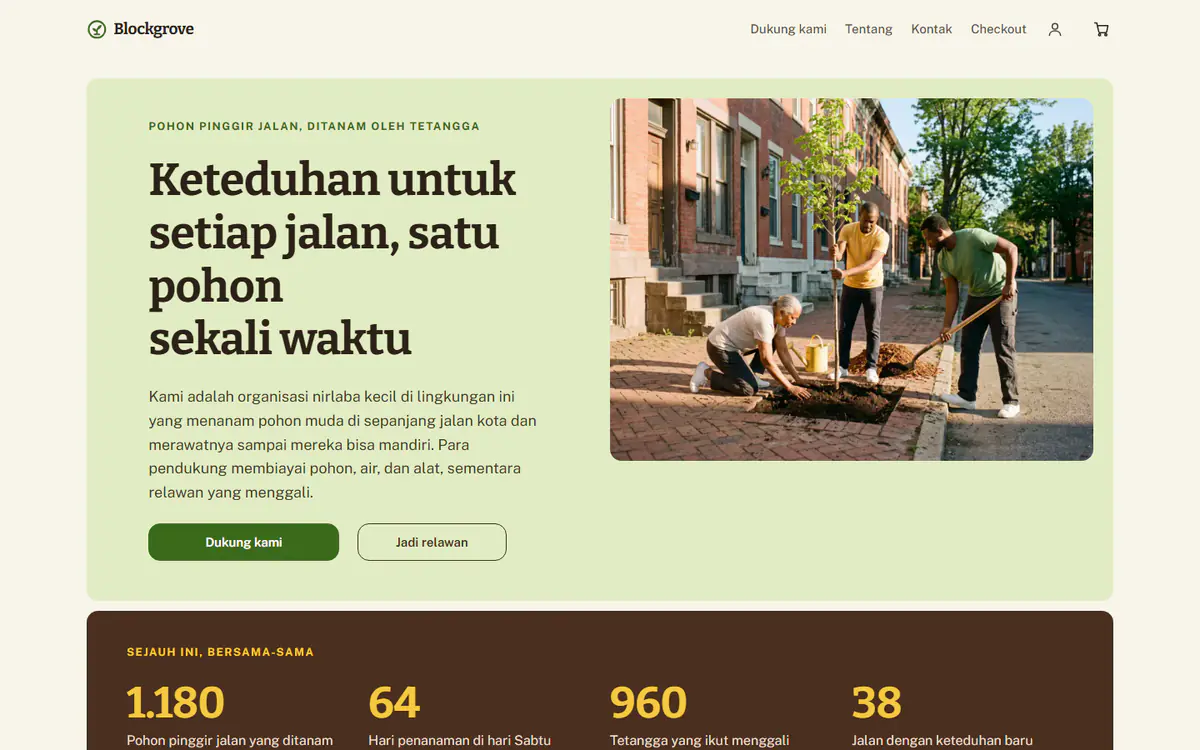 Templat situs web nirlaba, di komputer