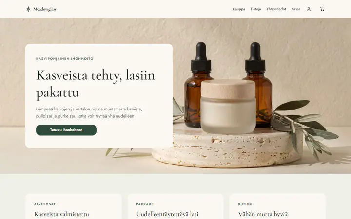 Kasviperäinen ihonhoito
