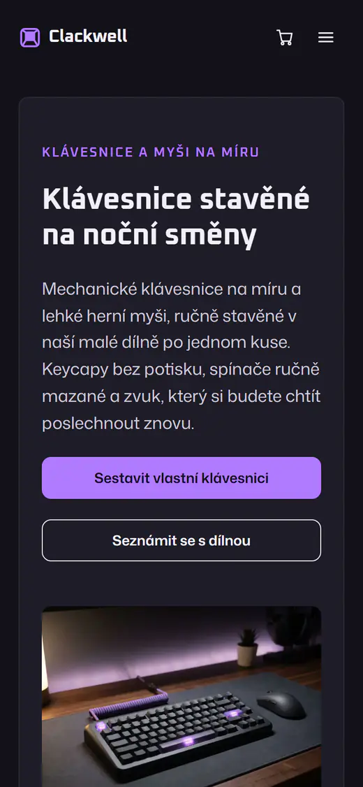 Šablona obchodu s herními klávesnicemi v telefonu