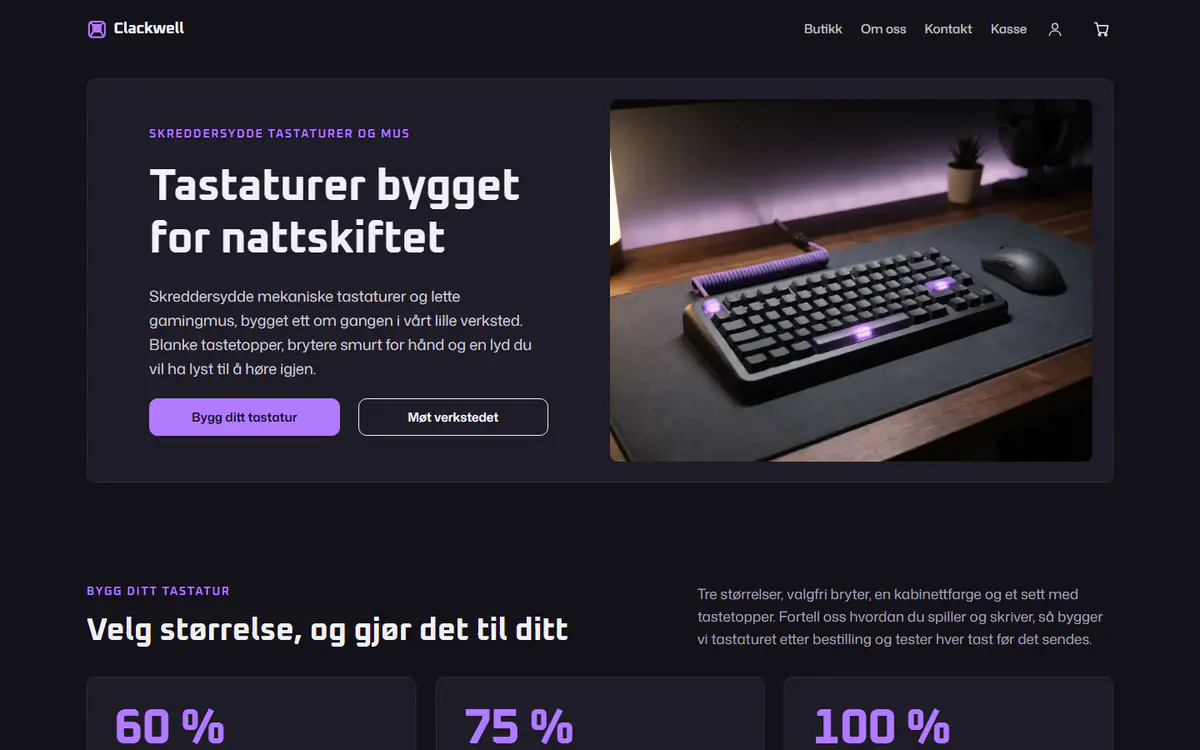 Mal for gamingtastaturbutikk, på datamaskin