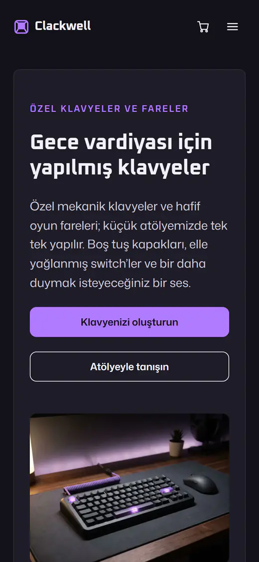 Oyun klavyesi mağazası şablonu, telefonda