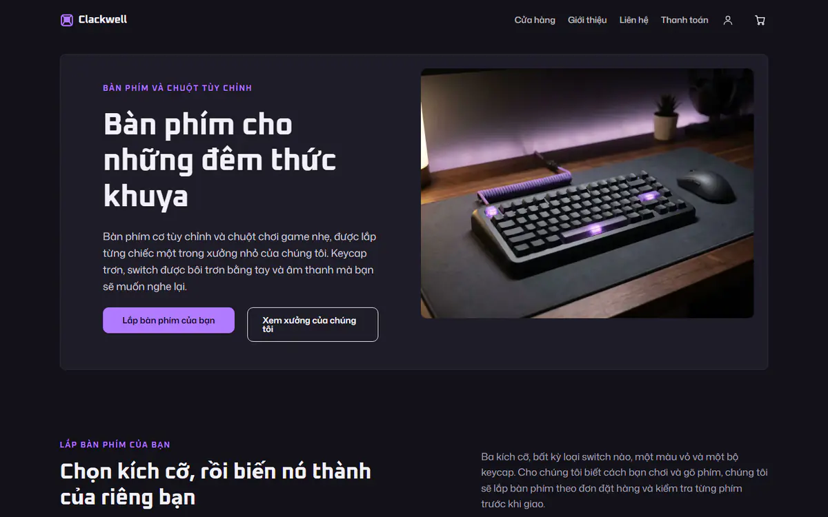 Mẫu cửa hàng bàn phím chơi game, trên máy tính