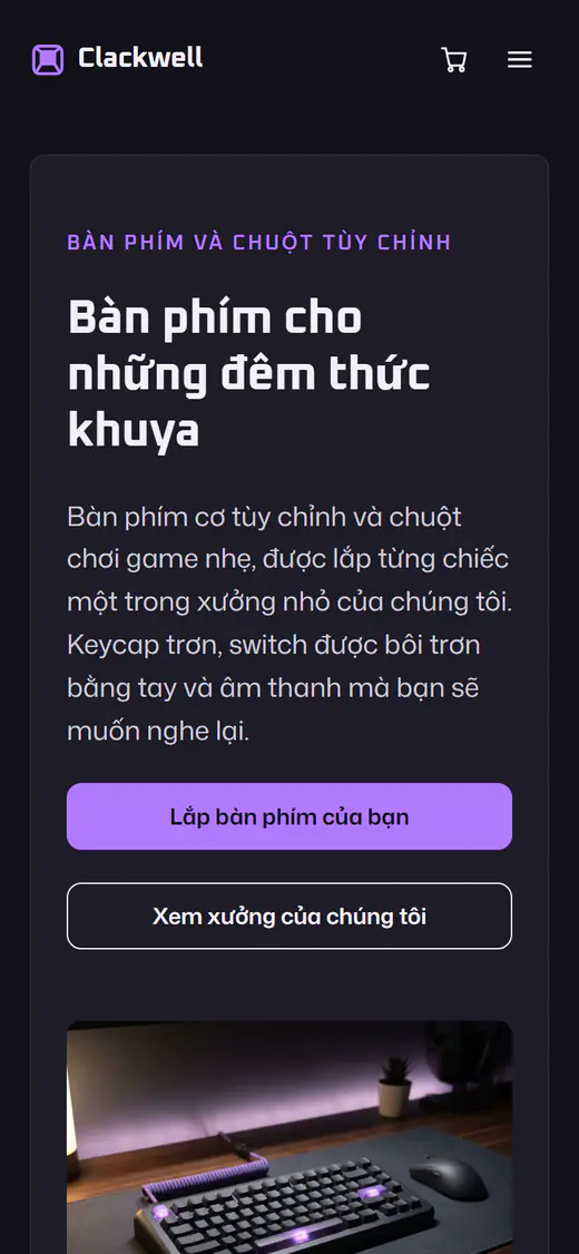 Mẫu cửa hàng bàn phím chơi game, trên điện thoại