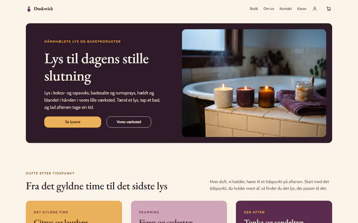 Stearinlys og bad