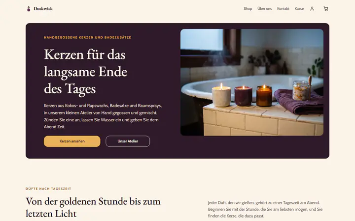 Kerzen und Bad