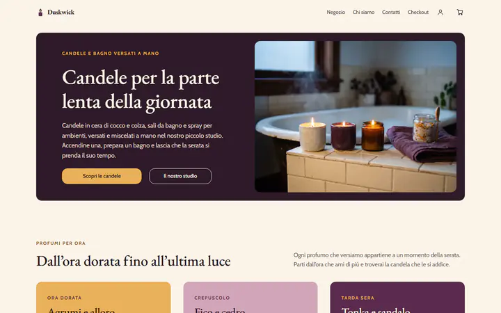 Candele e bagno