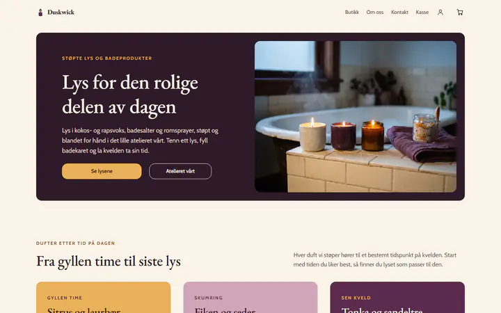 Lys og badeprodukter