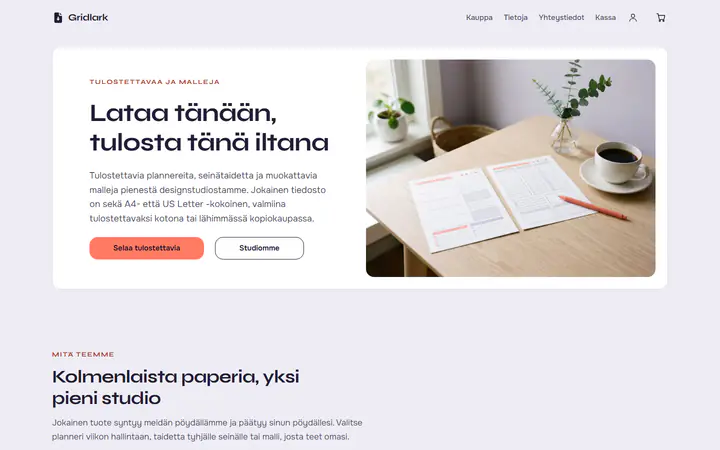 Tulostettavat tuotteet