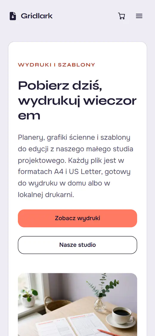 Szablon sklepu z materiałami do druku na telefonie