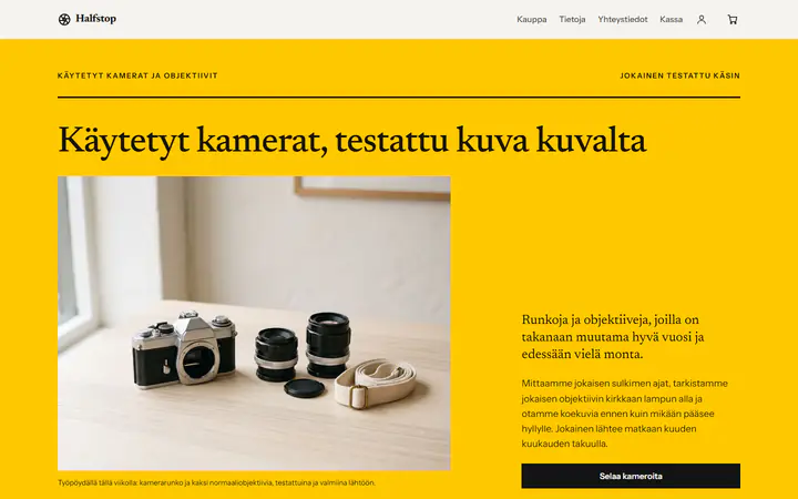 Käytetyt kamerat