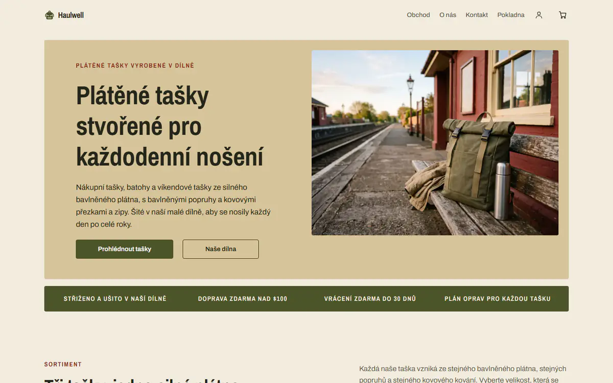 Šablona obchodu s taškami na počítači