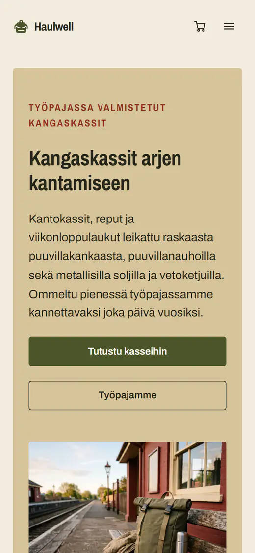 Laukkukaupan malli, puhelimella