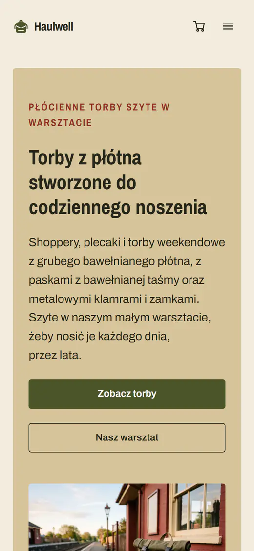 Szablon sklepu z torbami na telefonie