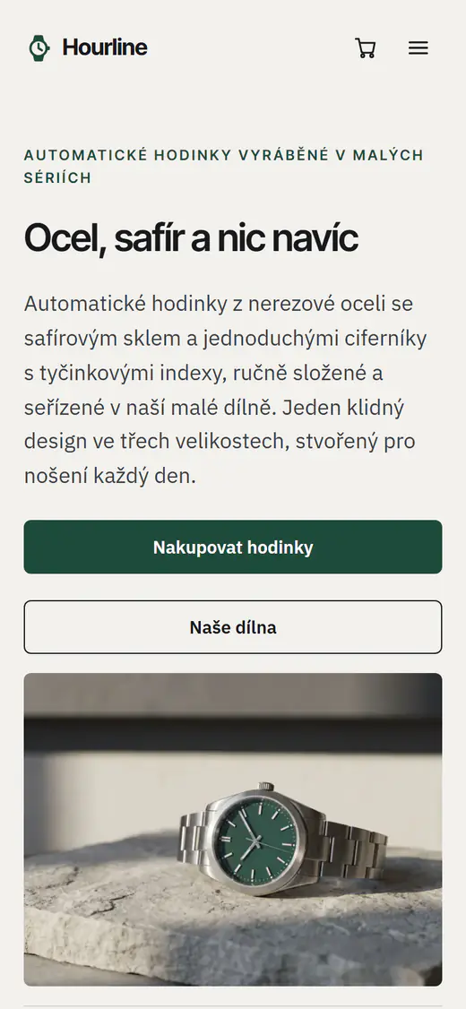Šablona obchodu s hodinkami v telefonu