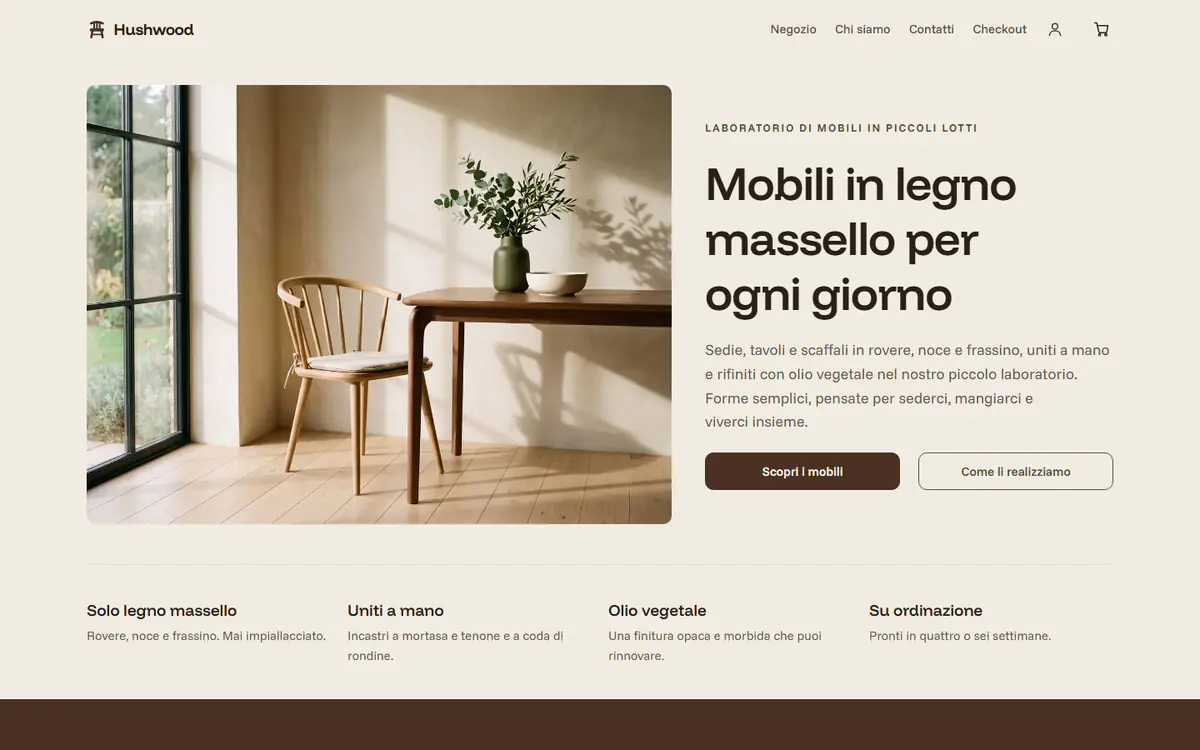 Modello di negozio di mobili, su computer