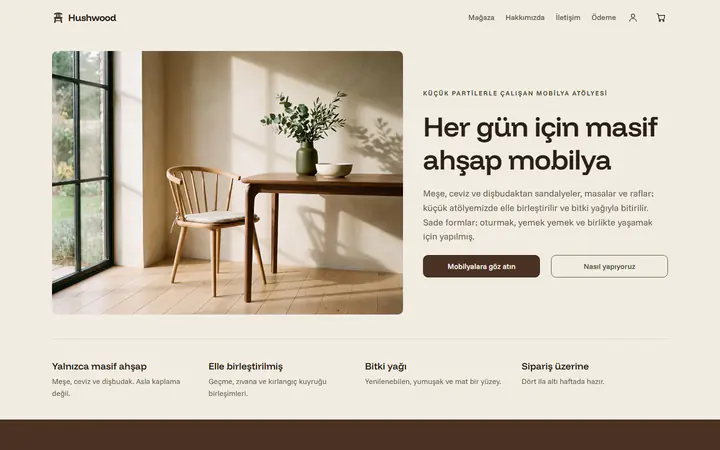 Ahşap mobilya