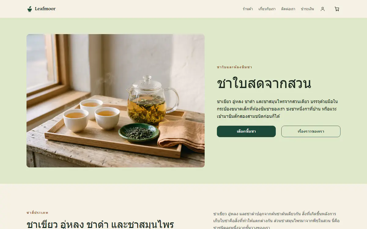 เทมเพลตร้านชา บนคอมพิวเตอร์