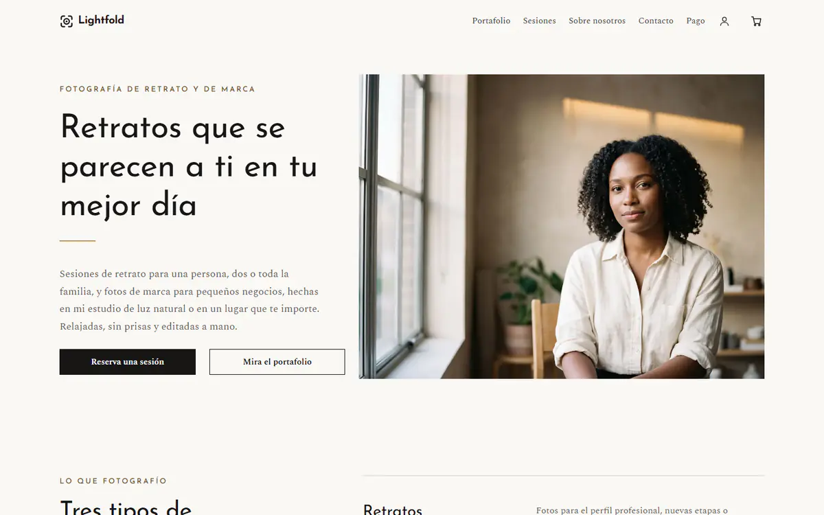Plantilla para fotógrafos, en el ordenador