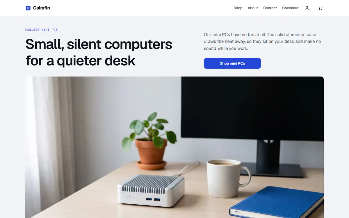 Computer and tech store template, on a computer