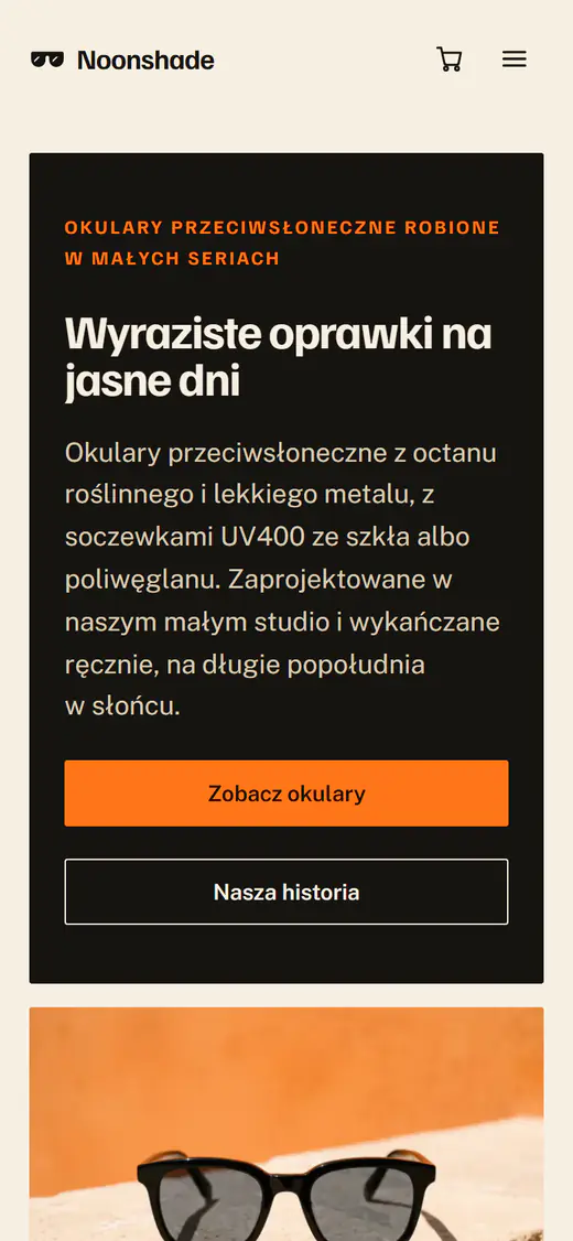 Szablon sklepu z okularami słonecznymi na telefonie