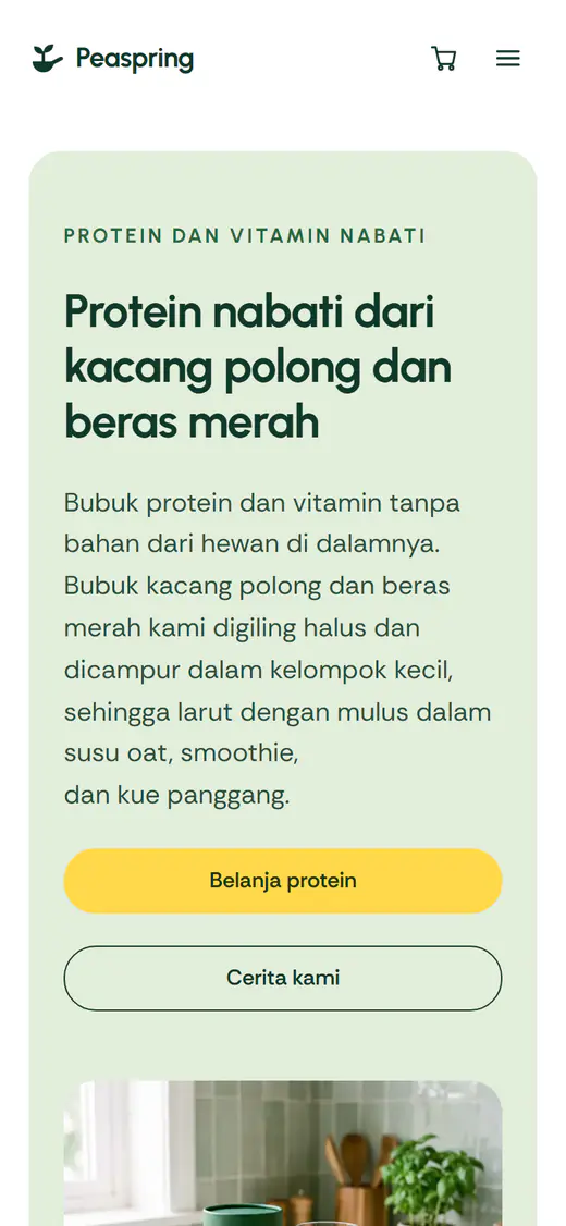 Templat toko suplemen, di ponsel