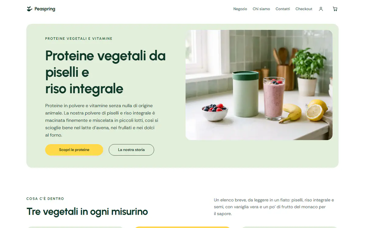 Modello di negozio di integratori, su computer