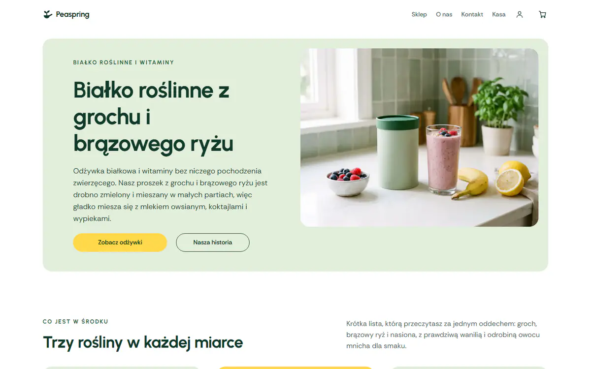Szablon sklepu z suplementami na komputerze