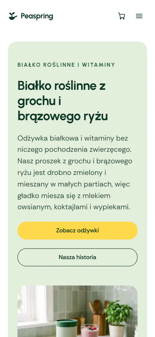 Szablon sklepu z suplementami na telefonie