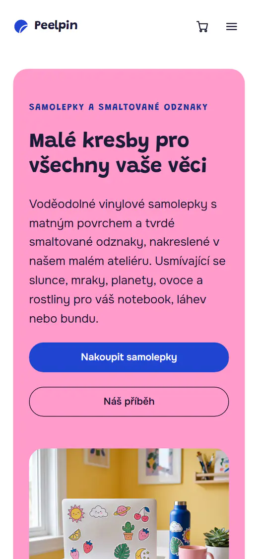 Šablona obchodu s nálepkami a odznaky v telefonu