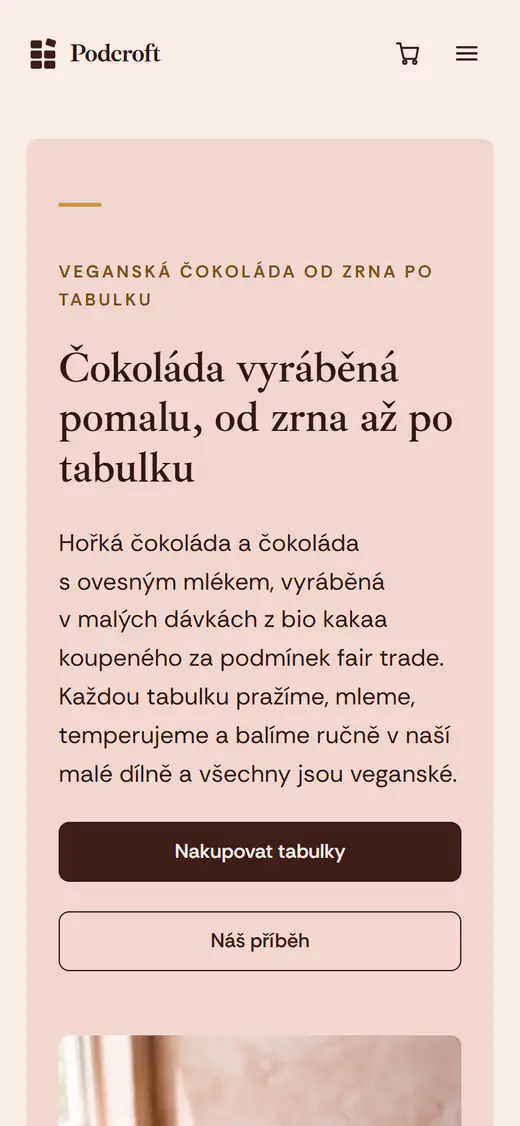 Šablona obchodu s čokoládou v telefonu