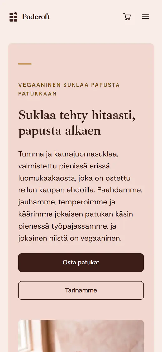 Suklaakaupan malli, puhelimella