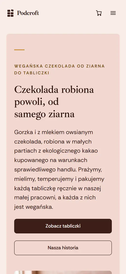 Szablon sklepu z czekoladą na telefonie