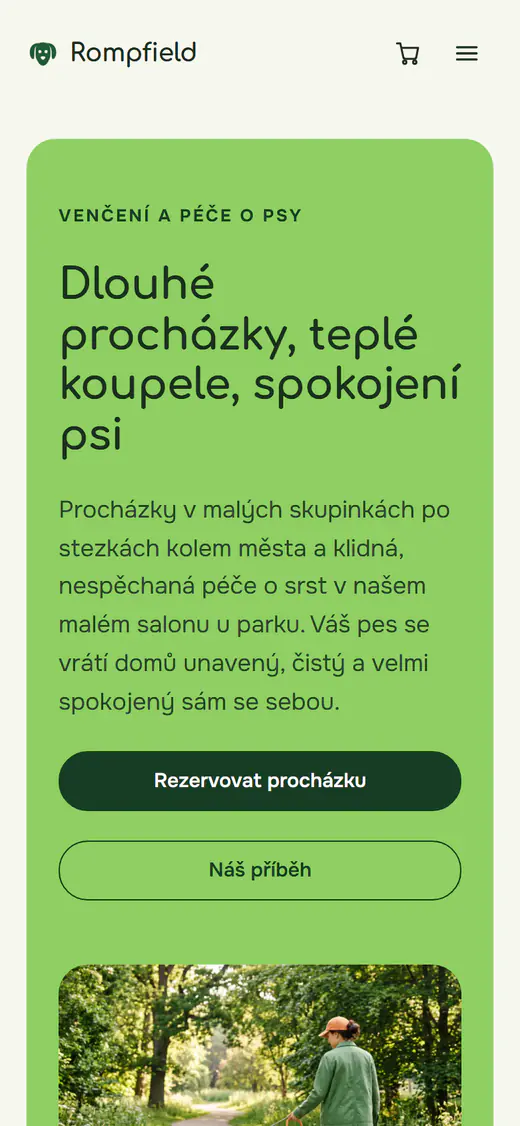 Šablona webu venčení a stříhání psů v telefonu