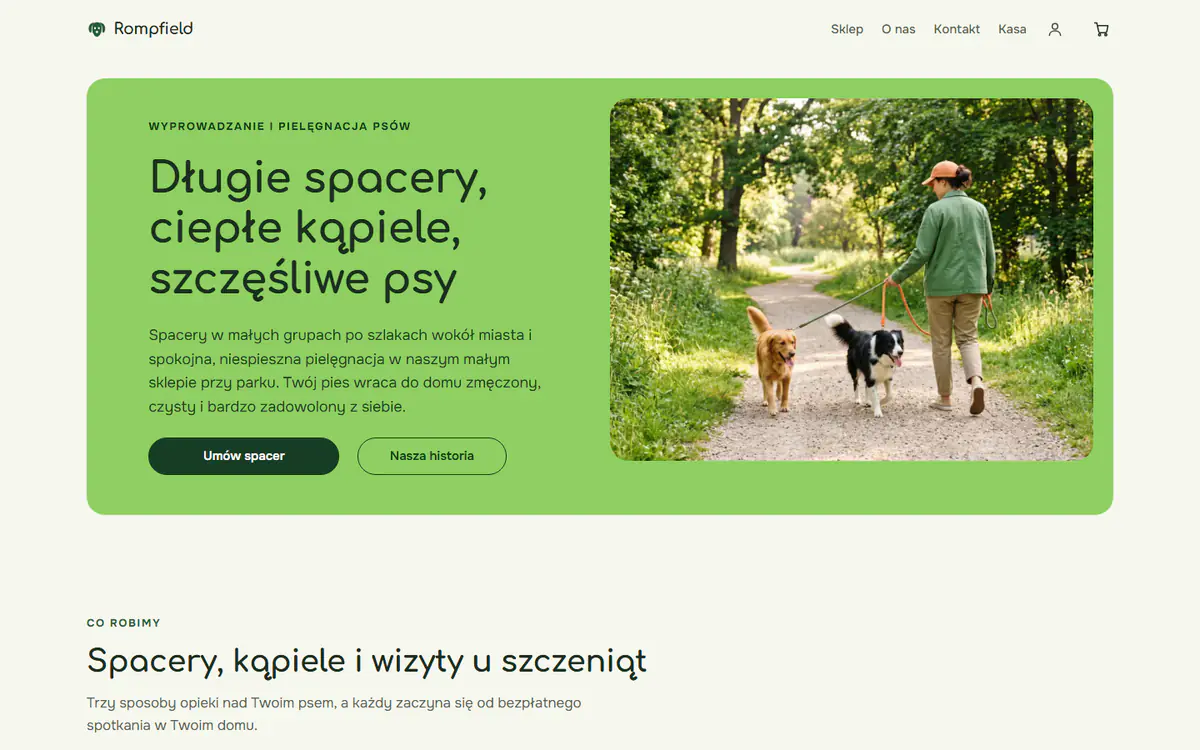 Szablon dla wyprowadzania i pielęgnacji psów na komputerze