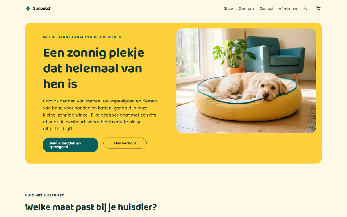 Sjabloon voor een dierenwinkel, op een computer