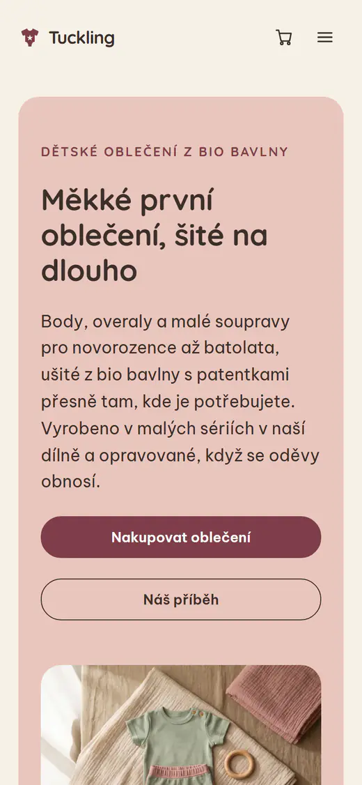 Šablona obchodu s dětským oblečením v telefonu