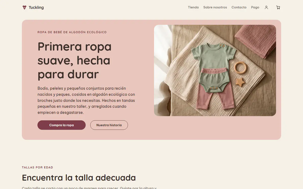 Plantilla de tienda de ropa para bebés y niños, en el ordenador