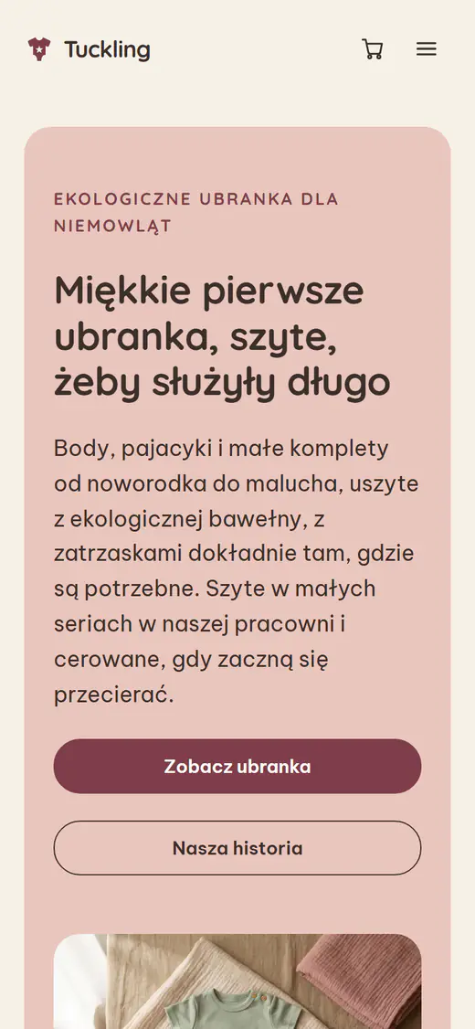 Szablon sklepu z ubrankami dla niemowląt i dzieci na telefonie