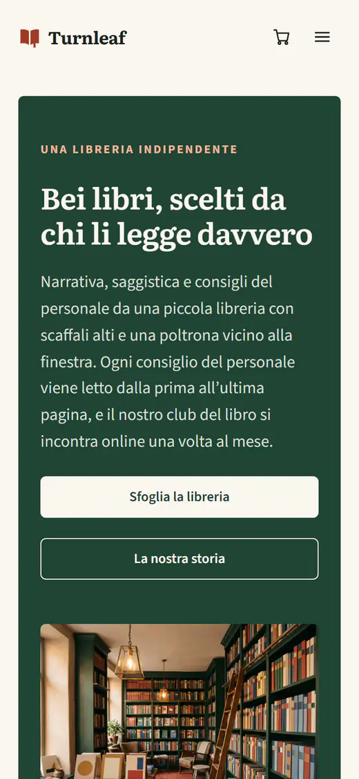 Modello di libreria, su smartphone